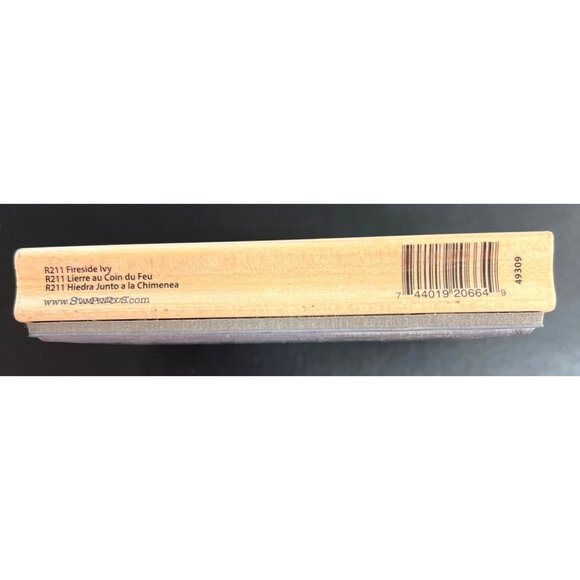 2014 Stampendous Wood Mounted Rubber Stamp Fireside Ivy R211 Christmas Post - Picture 4 of 6